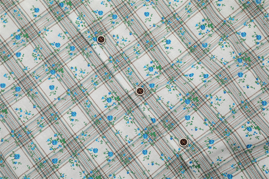 Camisa Suelta Estampado Floral y Cuadros para Hombre - Image 15