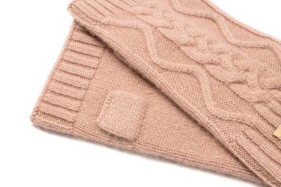 Guantes Mitones de Cachemira Pura Trenzados para Mujer - Image 19