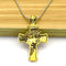 Christian Crown Of Thorns Vintage Cross Necklace Pendant Vintage Dorado Thin chain