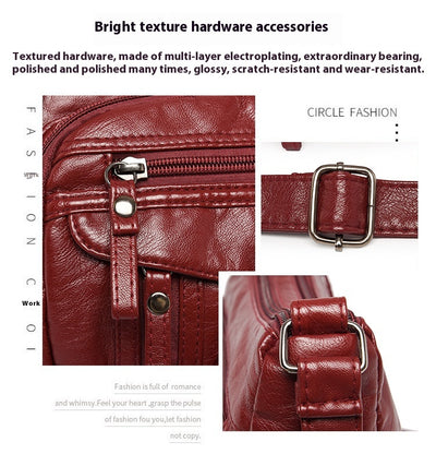 Bolso Mensajero de Cuero con Múltiples Compartimentos y Bolsillos - Image 33