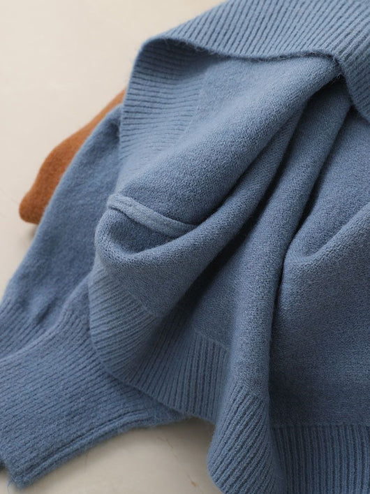 Suéter Oversize de Cuello Polo Grueso para Otoño Invierno - Image 16
