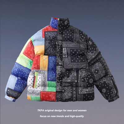 Chaqueta Acolchada Oversize con Bloques de Color - Algodón para Hombre y Mujer - Image 15