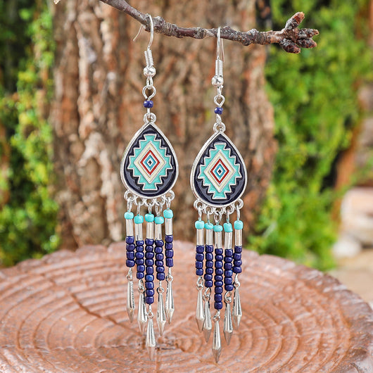 Aretes Bohemios Ovalados en Aleación de Metal Hanqi