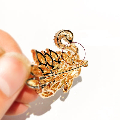 Broche Cisne de Circón Lujo Vintage Cristal - Image 3