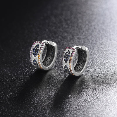 Aretes de Plata 925 para Mujer con Diamantes Completos - Edición Ancha Lujo - Image 9