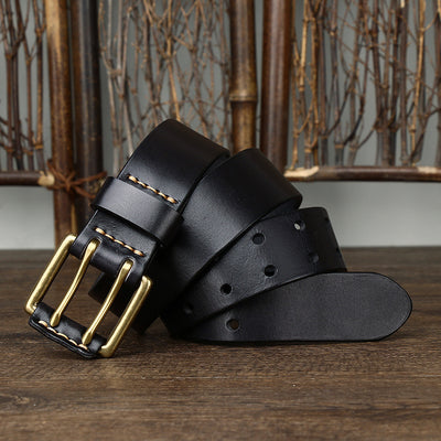 Cinturón de Cuero para Hombre con Hebilla Doble Pasador - Image 6