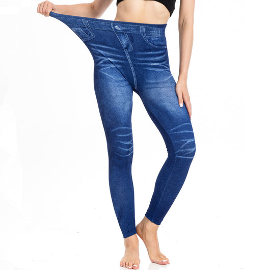 Leggings de Mezclilla Estampados con Pliegues - Comodidad y Estilo - Image 15