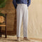 Pantalón Lino Algodón Cintura Alta Recto Casual