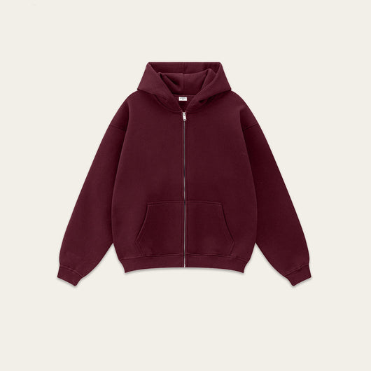 Sudadera con Capucha Polar de Colores Sólidos Holgada y Cómoda para Deportes - Image 19
