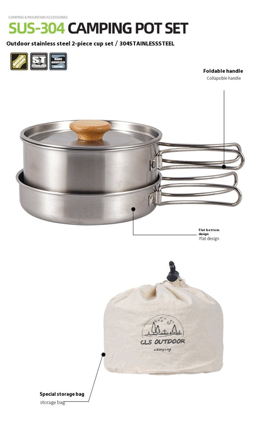 Olla y Sartén Plegable de Acero Inoxidable 304 para Camping y Montaña - Image 9