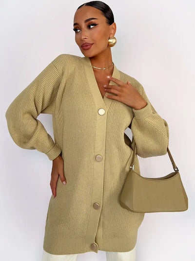 Cardigan Tejido Suelto Cuello V - Diseño Versátil para Otoño - Image 43