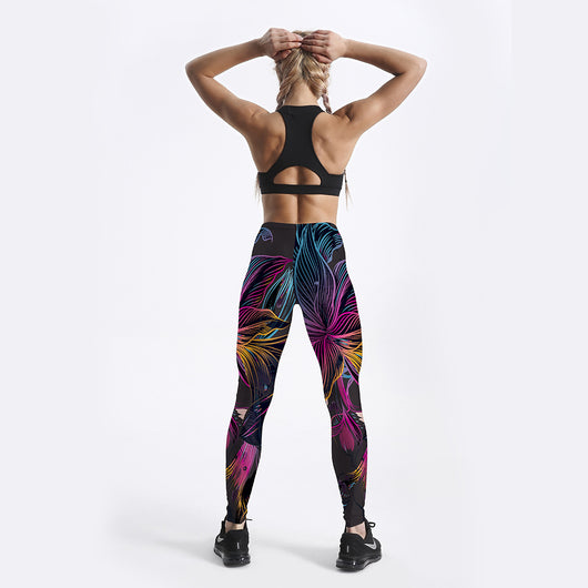 Leggings Deportivos de Flores y Pétalos para Mujer - Image 2