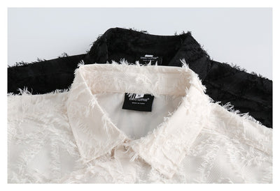Camisa Francesa Suelta Diseño Exclusivo Manga Corta - Image 16