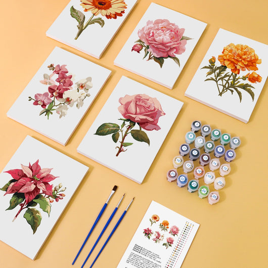 Kit de Pintura al Óleo Miniatura DIY - Paisajes y Flores para Principiantes - Image 15