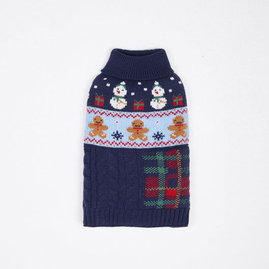 Suéter Navideño para Mascotas - Diseño Muñeco de Nieve y Jengibre - Image 8