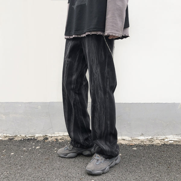 Pantalones Tie-Dye Rectos Sueltos Estilo Urbano Primavera Otoño