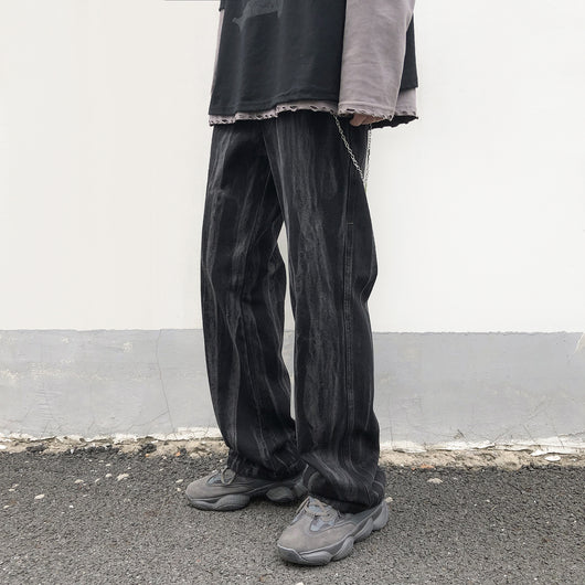 Pantalones Tie-Dye Rectos Sueltos Estilo Urbano Primavera Otoño