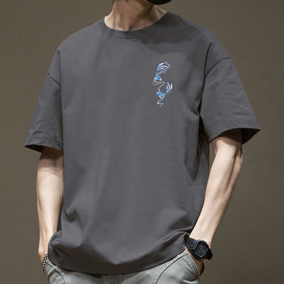 Camiseta Retro Americana Pesada de Manga Corta para Hombre - Image 3