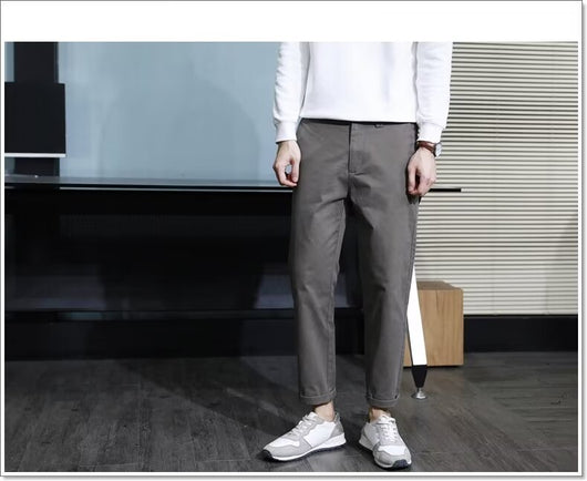 Pantalones Casuales Elegantes Slim Fit con Corte Cónico para Hombre - Image 16