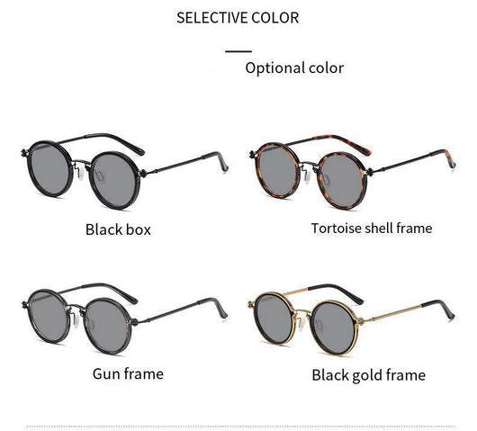 Gafas de Sol Redondas Punk Metal para Hombre - Image 20