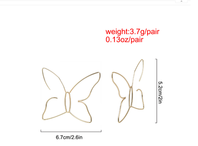 Aretes Mariposa Elegantes de Cobre - Diseño Moderno Transfronterizo - Image 6