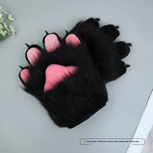 Guantes de Felpa Artesanales para Disfraz de Bestia - Garras Peludas Roleplay - Image 15