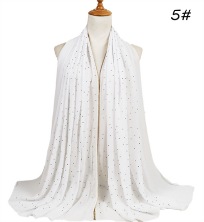 Pañuelo de Gasa Perla con Cuentas 70x180cm - Elegancia Versátil - Image 22