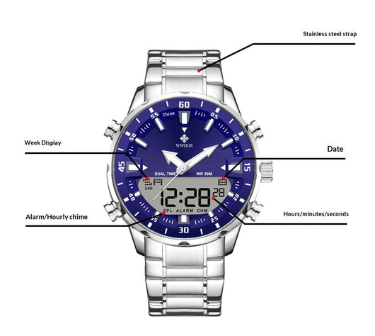 Reloj Luminoso para Hombre con Banda de Acero - Diseño Moderno y Elegante - Image 14