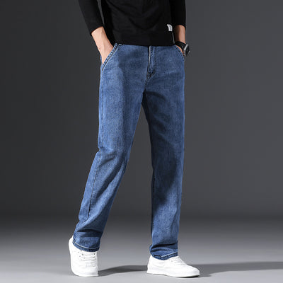Jeans de Cintura Alta Elásticos para Hombre - Corte Recto Clásico - Image 13