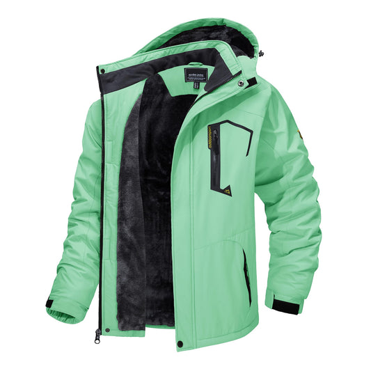 Chaqueta de Invierno Impermeable con Gorro Desmontable