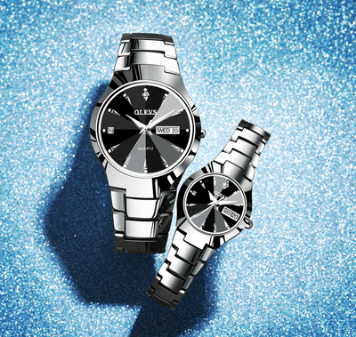 Reloj de Dama Acero Tungsteno Cuarzo Resistente al Agua con Esfera Luminosa - Image 9