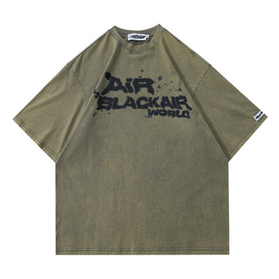 Camiseta Casual Unisex con Alfabeto Graffiti Retro y Diseño Personalizado - Image 14