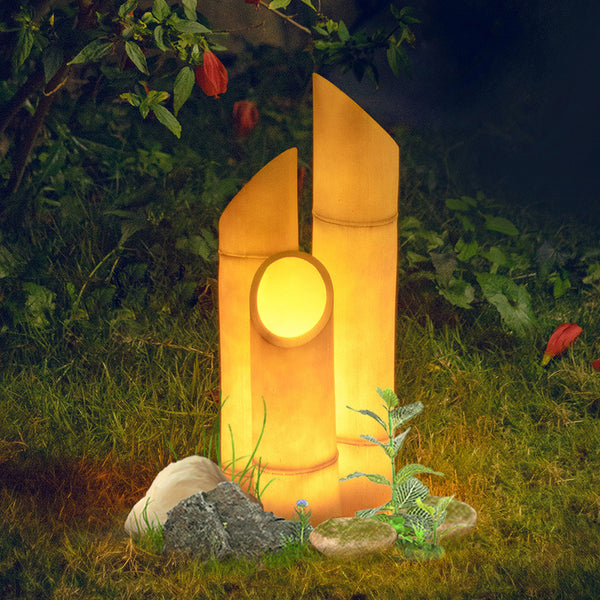 Luces Solares Decorativas de Bambú para Jardín y Terraza