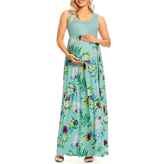Vestido de Maternidad con Estampado y Costura Clásica - Image 5