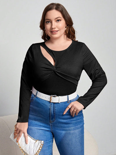 Blusa Ajustada de Manga Larga con Diseño Calado Elegante - Image 7