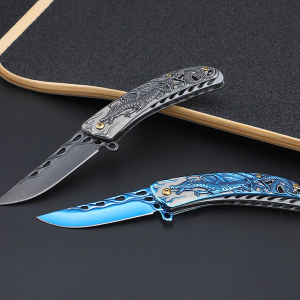 Cuchillo Táctico Plegable de Acero Inoxidable para Camping y Defensa Personal