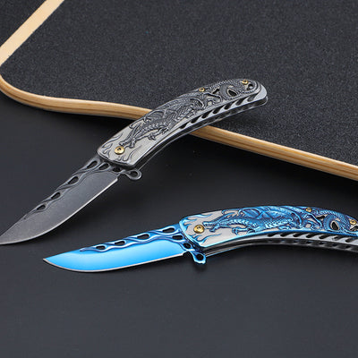 Cuchillo Táctico Plegable de Acero Inoxidable para Camping y Defensa Personal - Image 2