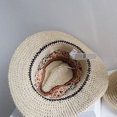 Sombrero Tejido a Mano con Ala Ancha para Viajes - Image 4