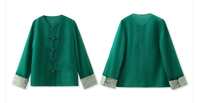 Blusa Retro Elegante con Bordado Chino y Botones Decorativos - Image 35
