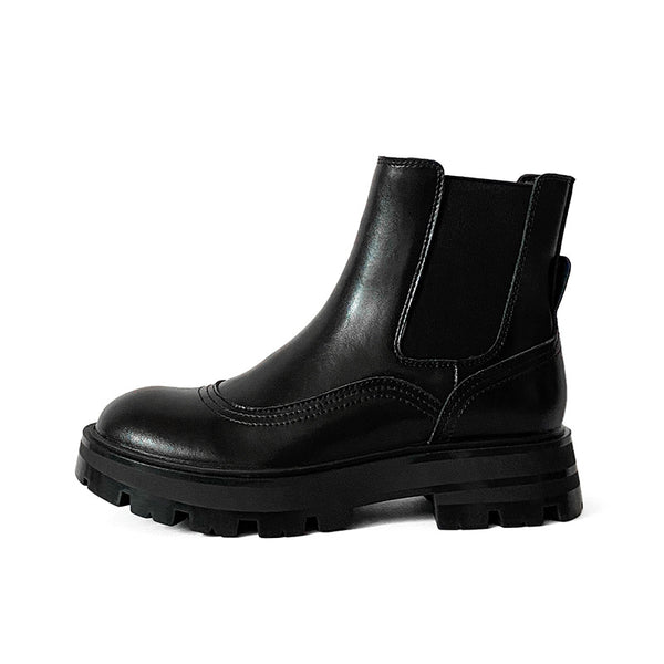 Botas Cortas Martin Estilo Británico con Elástico Lateral para Mujer - Image 7