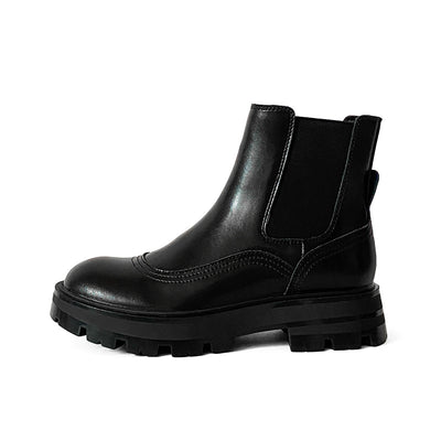 Botas Cortas Martin Estilo Británico con Elástico Lateral para Mujer - Image 7
