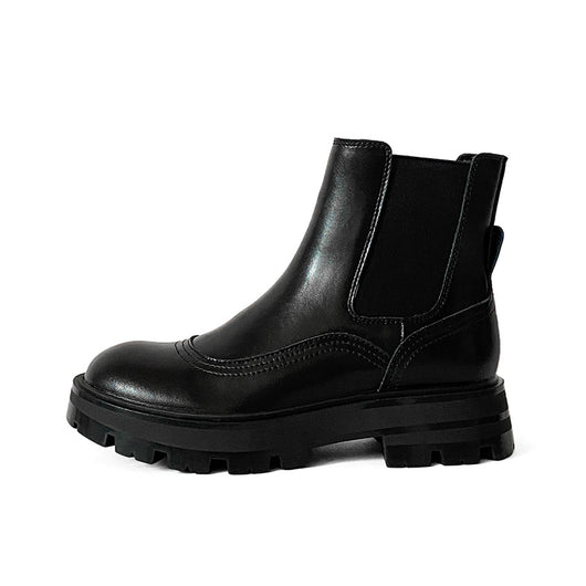 Botas Cortas Martin Estilo Británico con Elástico Lateral para Mujer - Image 7