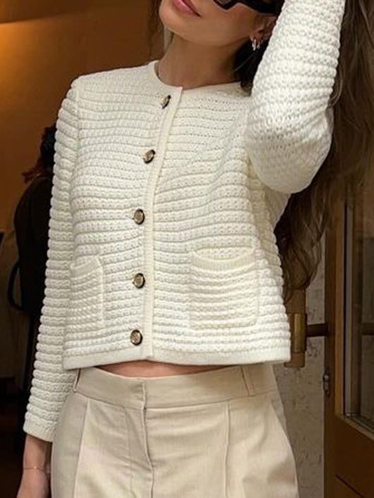 Suéter Camisa Manga Larga con Botones para Mujer - Image 8