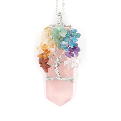 Collar con Colgante Árbol de la Vida en Cristal Hexagonal - Image 5