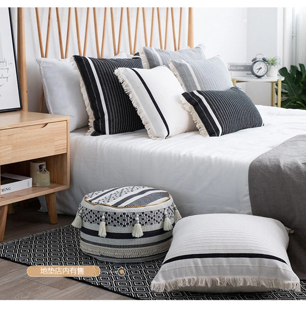Almohada de Apoyo Lumbar Rectangular - Cojín de Respaldo para Cama y Auto Estilo Nórdico