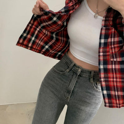 Camisa Cuadrille Oversized de Manga Corta - Image 19