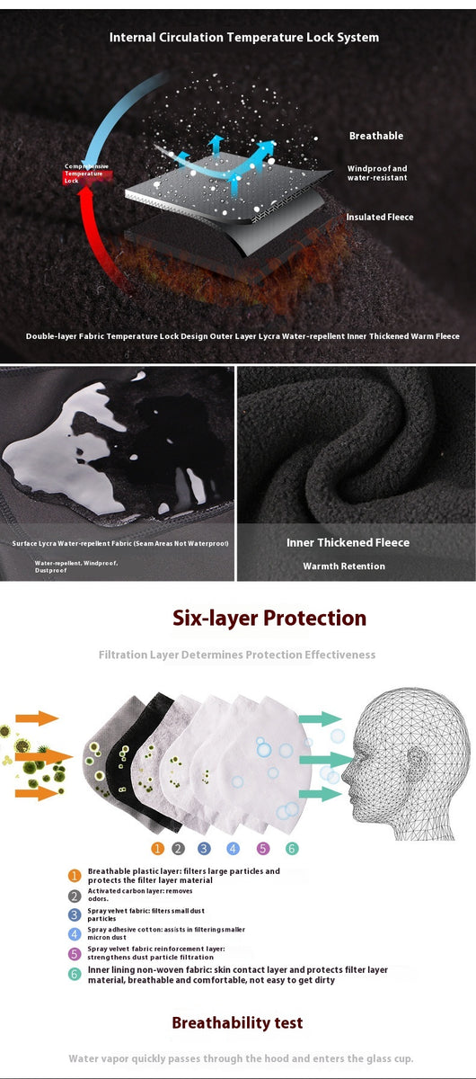 Máscara Térmica Deportiva Protección Viento y Frío para Ciclismo y Actividades Outdoor - Image 17