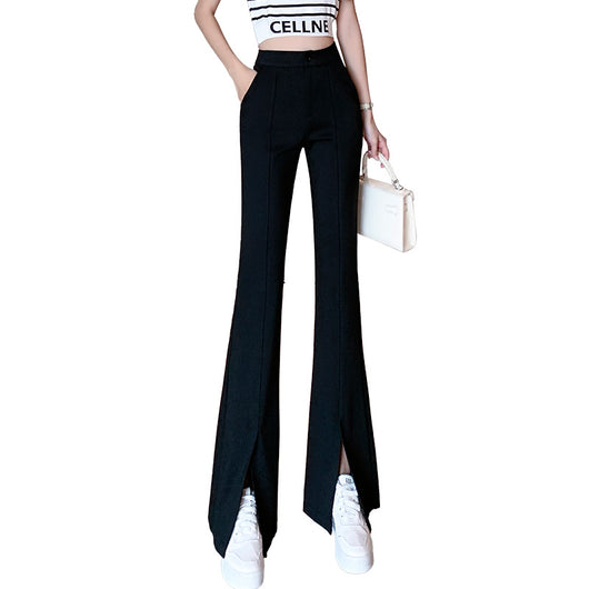 Pantalones Casuales Slim con Abertura Lateral - Corte Elegante y Versátil - Image 3