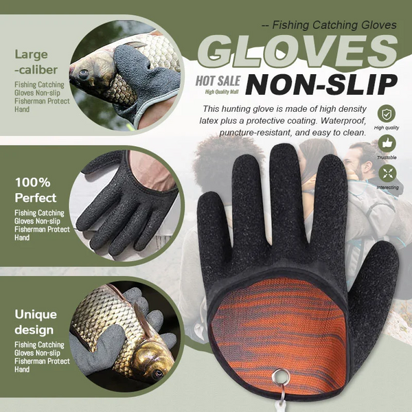Guantes de Pesca Profesionales Antideslizantes con Protección Contra Pinchazos