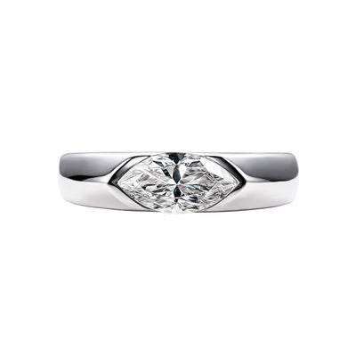 Anillo de Moissanita con Diseño de Ojo de Caballo - Elegancia y Personalidad - Image 11